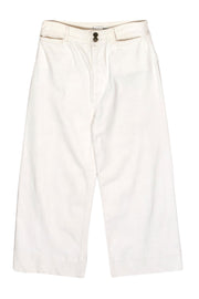 Current Boutique-Apiece Apart - White High Waisted Wide Leg Jeans Sz 8