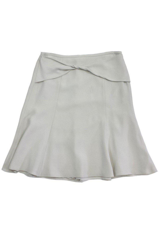 Current Boutique-Armani Collezioni - Beige Bow Skater Skirt Sz 8