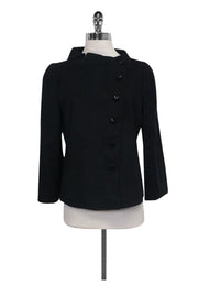 Current Boutique-Armani Collezioni - Black Striped Blazer Sz 12