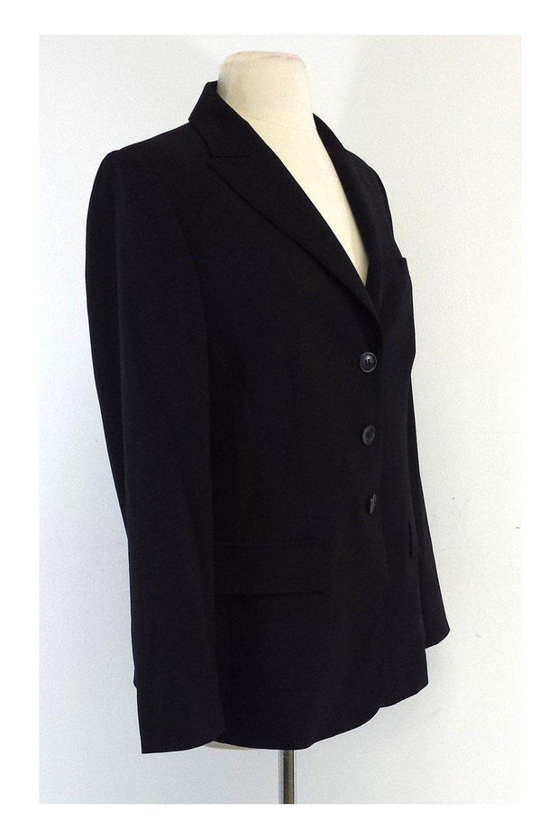 Current Boutique-Armani Collezioni - Black Wool Blazer Sz 10