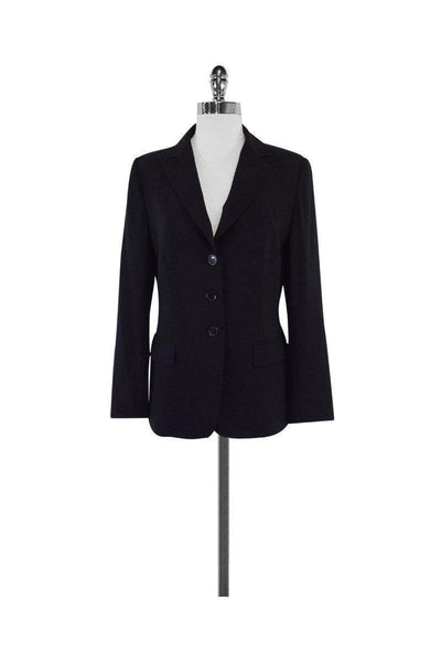 Current Boutique-Armani Collezioni - Black Wool Blazer Sz 10