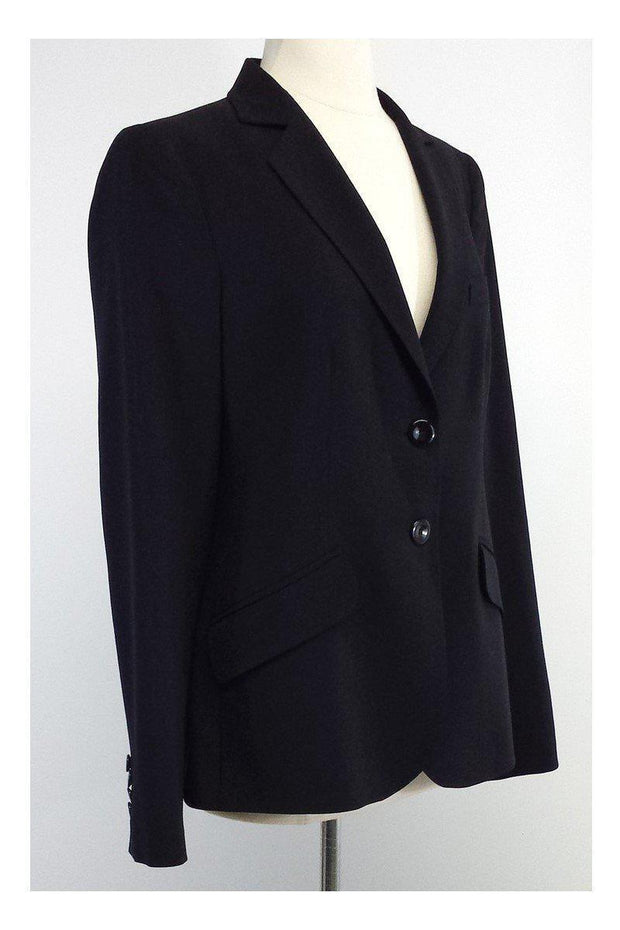 Current Boutique-Armani Collezioni - Black Wool Blazer Sz 12