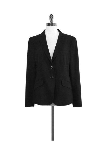 Current Boutique-Armani Collezioni - Black Wool Blazer Sz 12