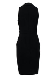 Current Boutique-Armani Collezioni - Black Wool Tuxedo Dress w/ Tulip Hem Sz 8