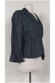 Current Boutique-Armani Collezioni - Blue Pinstripe Blazer Sz 6