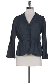 Current Boutique-Armani Collezioni - Blue Pinstripe Blazer Sz 6