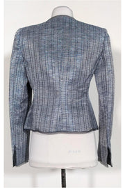 Current Boutique-Armani Collezioni - Blue & Silver Textured Blazer Sz 6