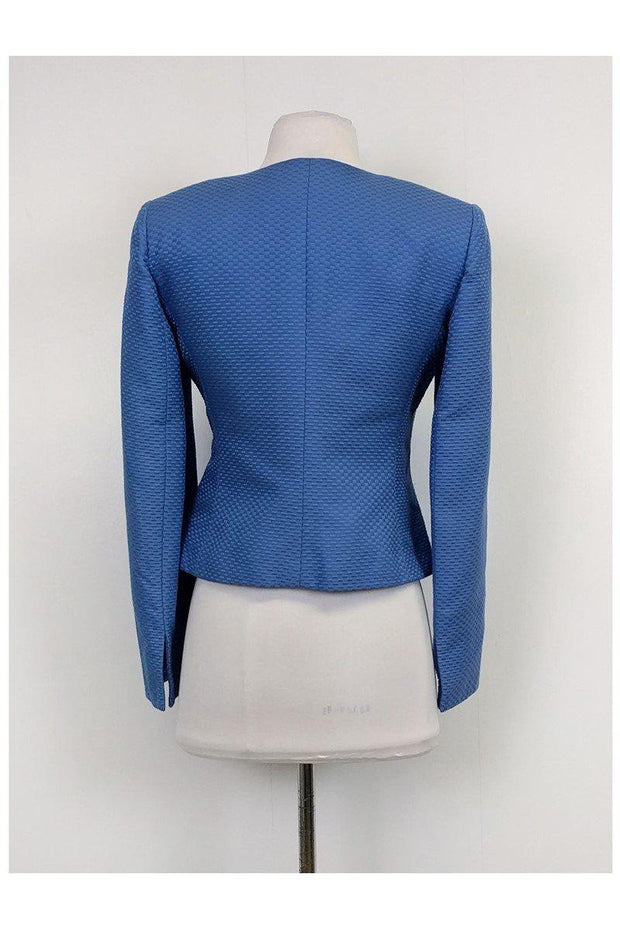 Current Boutique-Armani Collezioni - Blue Textured Blazer Sz 4