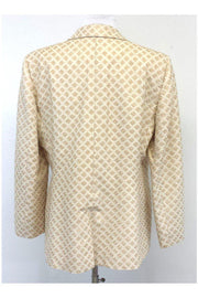 Current Boutique-Armani Collezioni - Cream & Tan Swirl Print Blazer Sz 16