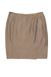 Current Boutique-Armani Collezioni - Gold Textured Pencil Skirt Sz 10