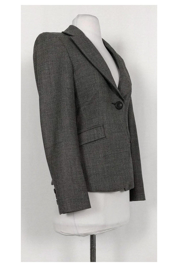 Current Boutique-Armani Collezioni - Grey, Brown & Black Woven Blazer Sz 2