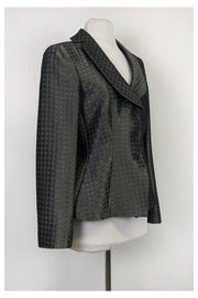 Current Boutique-Armani Collezioni - Grey Houndstooth Blazer Sz 10