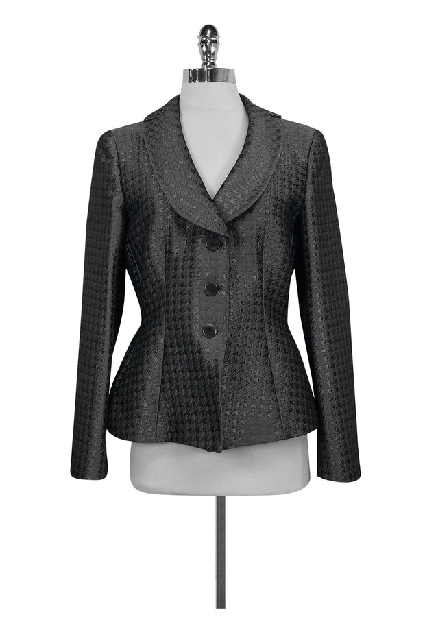 Current Boutique-Armani Collezioni - Grey Houndstooth Blazer Sz 10