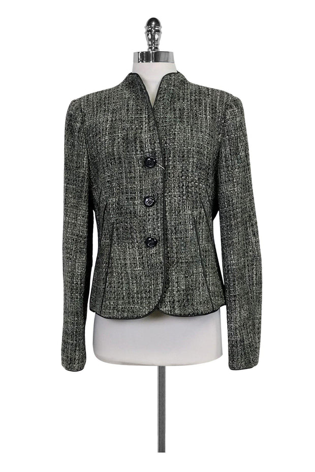 Current Boutique-Armani Collezioni - Grey Tweed Jacket Sz 12