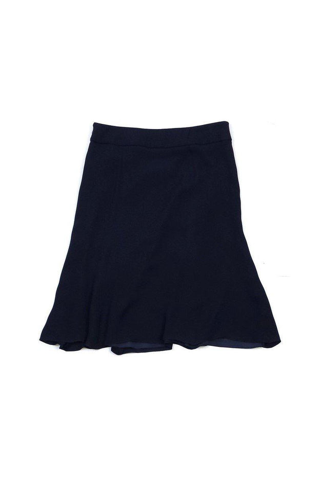 Current Boutique-Armani Collezioni - Navy Chiffon Skirt Sz 2