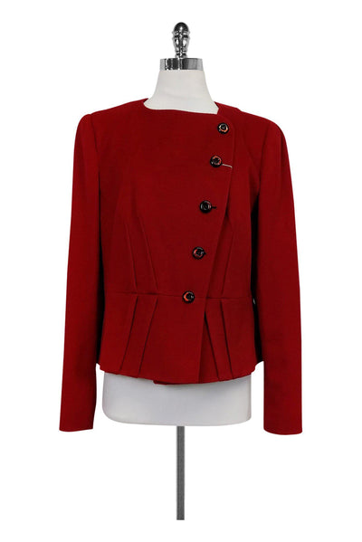 Current Boutique-Armani Collezioni - Red Wool Jacket Sz 14