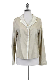 Current Boutique-Armani Collezioni - Tan Leather Jacket Sz 10