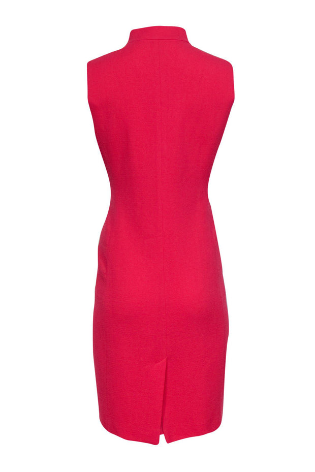 Current Boutique-Armani Collezioni - Watermelon Pink Textured Wool Dress Sz 12