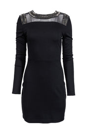 Current Boutique-Armani Exchange - Black Beaded Sheath Dress Sz M