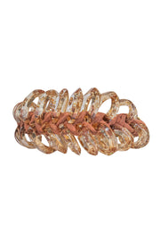 Current Boutique-Atelier Swarovski - Blush Suede & Crystal Hoop Bracelet