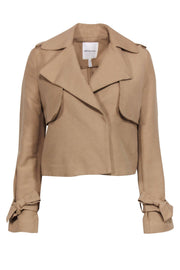 Current Boutique-Avec Les Filles - Khaki Wide Collar Cropped Jacket Sz XS