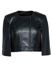 Current Boutique-BCBG - Black Cropped Cape Jacket Sz XXS