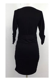 Current Boutique-BCBG - Black Front Zip Gathered Dress Sz XS