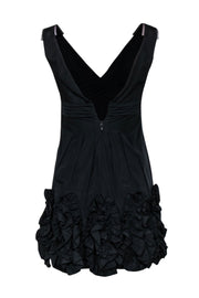 Current Boutique-BCBG Max Azria - Black A-Line Cocktail Dress w/ Ruffles Hem Sz 0