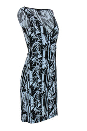 Current Boutique-BCBG Max Azria - Black & Blue Bamboo Printed Tank Dress Sz XS