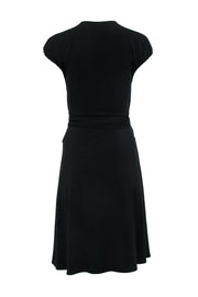 Current Boutique-BCBG Max Azria - Black Cap Sleeve Wrap Dress Sz XS