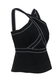 Current Boutique-BCBG Max Azria - Black Cross-Front Tank Sz S