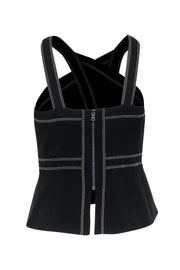 Current Boutique-BCBG Max Azria - Black Cross-Front Tank Sz S