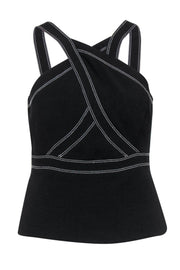 Current Boutique-BCBG Max Azria - Black Cross-Front Tank Sz S