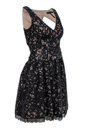 Current Boutique-BCBG Max Azria - Black Lace & Sequin Open Back “Katarina” Dress Sz 0