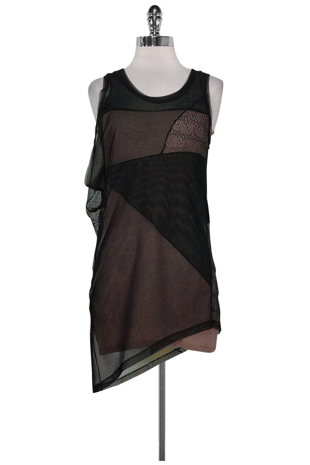 Current Boutique-BCBG Max Azria - Black Mesh Tank Top Sz XXS