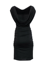 Current Boutique-BCBG Max Azria - Black Sleeveless Draped Dress Sz S