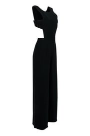 Current Boutique-BCBG Max Azria - Black Sleeveless Wide Leg Open Back Jumpsuit Sz 6