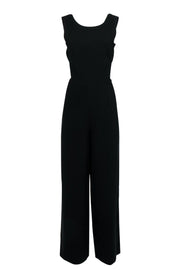 Current Boutique-BCBG Max Azria - Black Sleeveless Wide Leg Open Back Jumpsuit Sz 6