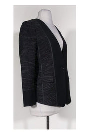 Current Boutique-BCBG Max Azria - Black Tweed & Knit Blazer Sz XS