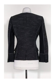 Current Boutique-BCBG Max Azria - Black Tweed & Knit Blazer Sz XS