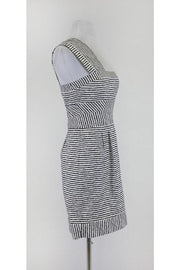 Current Boutique-BCBG Max Azria - Black & White Printed One Shoulder Dress Sz 4