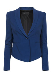 Current Boutique-BCBG Max Azria - Blue Shawl Lapel Fitted Blazer Sz S