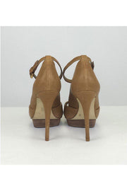 Current Boutique-BCBG Max Azria - Brown Ankle Strap Peep-Toe Pumps Sz 8