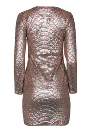 Current Boutique-BCBG Max Azria – Champagne Sequin Mini Dress Sz M