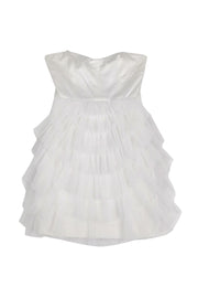 Current Boutique-BCBG Max Azria - Cream Strapless Ruffle Skirt Dress Sz 0