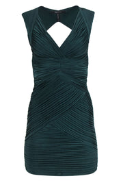 Current Boutique-BCBG Max Azria - Emerald Green Ruched Backless Bodycon Sz XXS