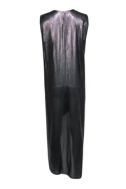 Current Boutique-BCBG Max Azria - Gunmetal Metallic Draped Shift Dress Sz L