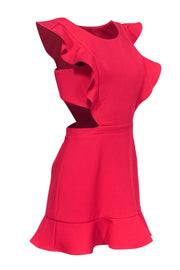 Current Boutique-BCBG Max Azria - Hot Pink Ruffle Dress w/ Open Back Sz 4