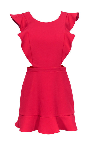 Current Boutique-BCBG Max Azria - Hot Pink Ruffle Dress w/ Open Back Sz 4