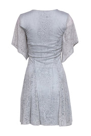 Current Boutique-BCBG Max Azria - Icy Blue Lace Flounce Sleeve A-Line Dress Sz XS